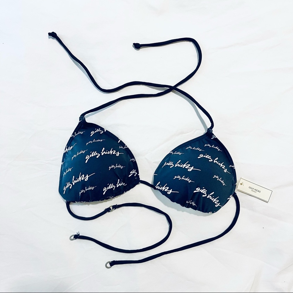 Gilly Hicks Navy Blue Bikini Top